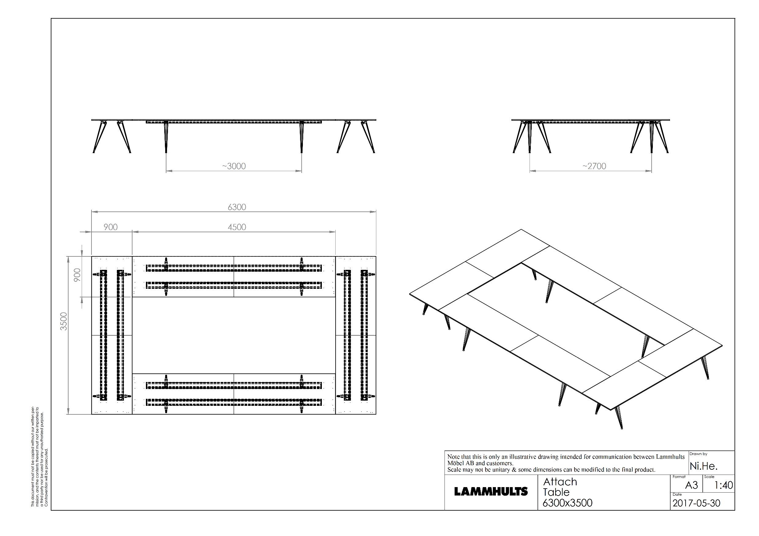 Attach Table 6300x3500