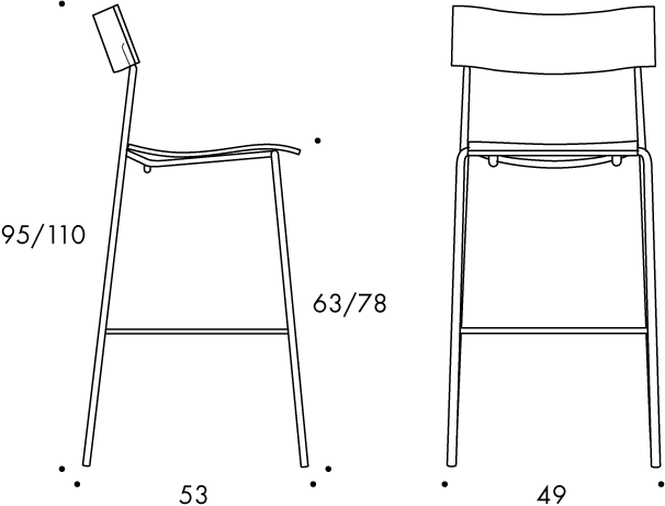 Campus tabouret dimensions