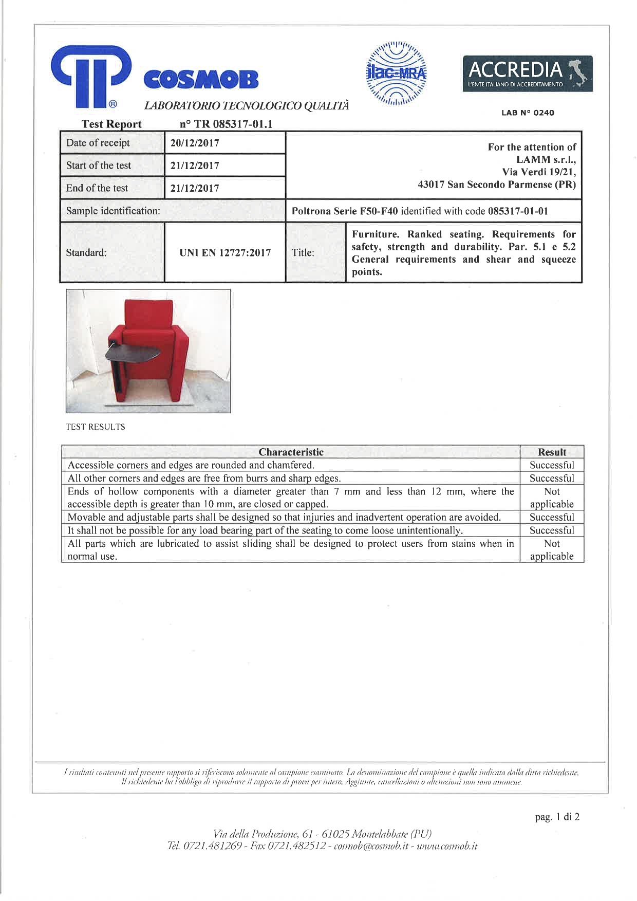 Certificat UNI - ENG
