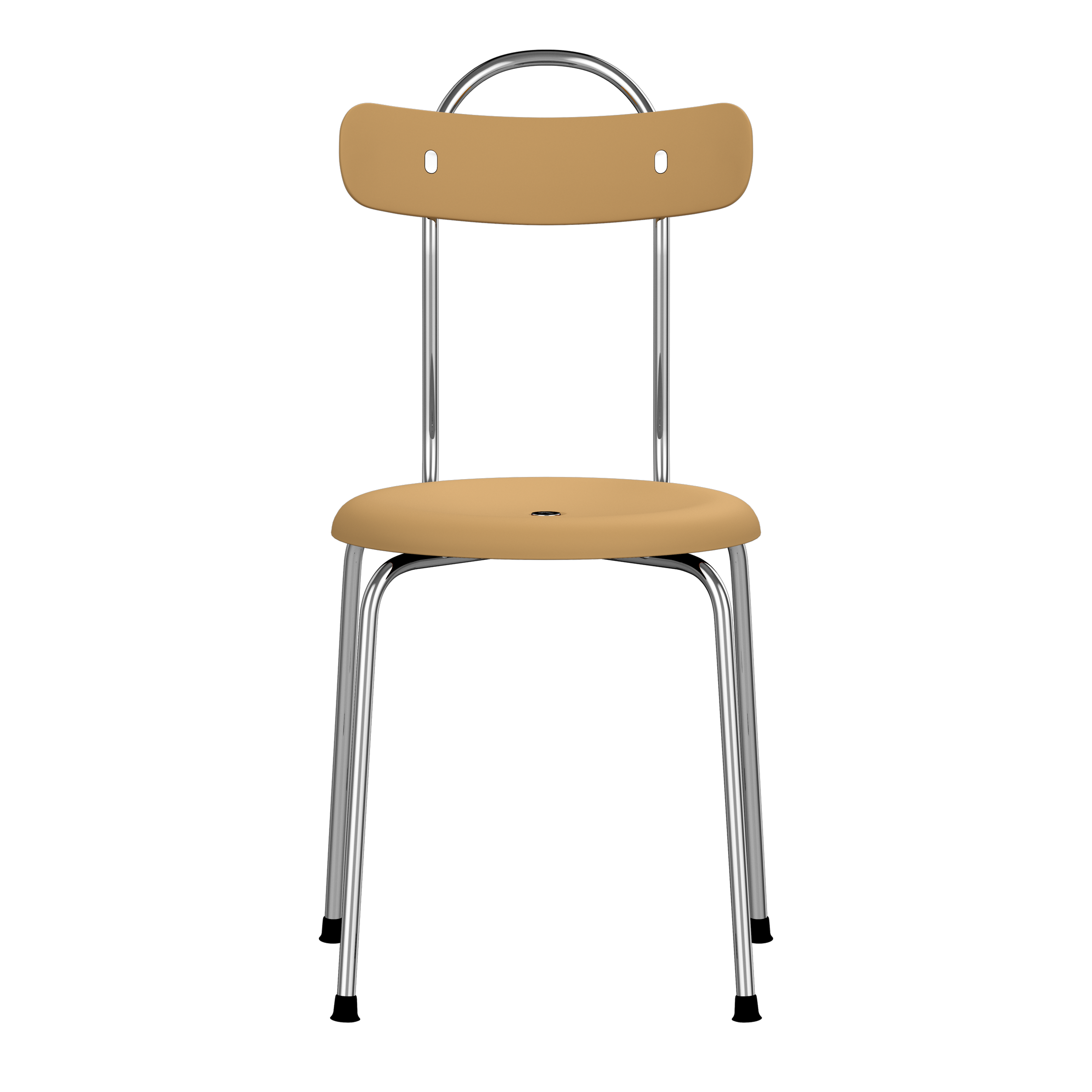 Lammhults_TaburettPlus_chair_camel_chrome_front.png