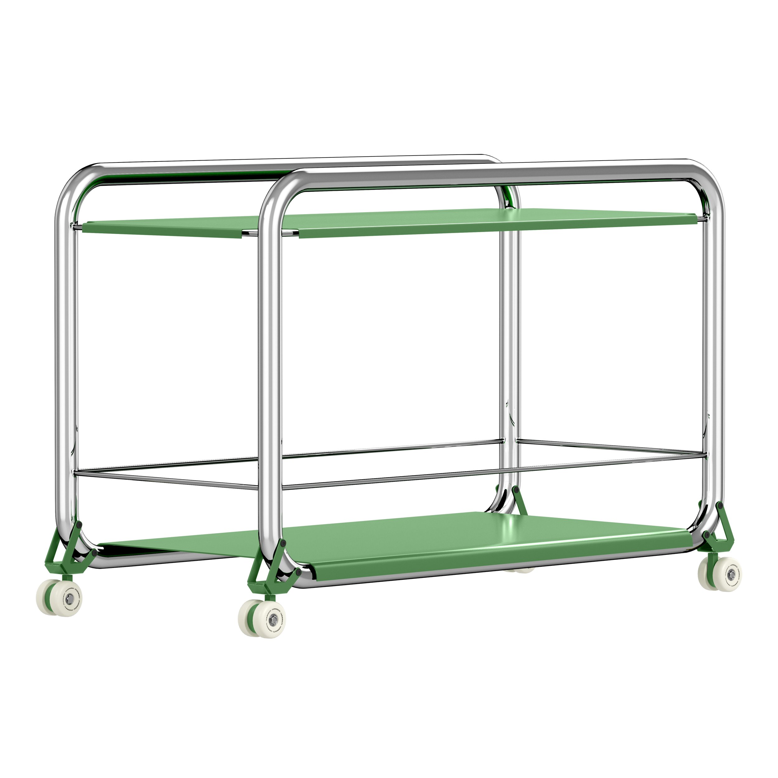 Lammhults_Tension_trolley_chrome_green_frontangle_v01.jpeg