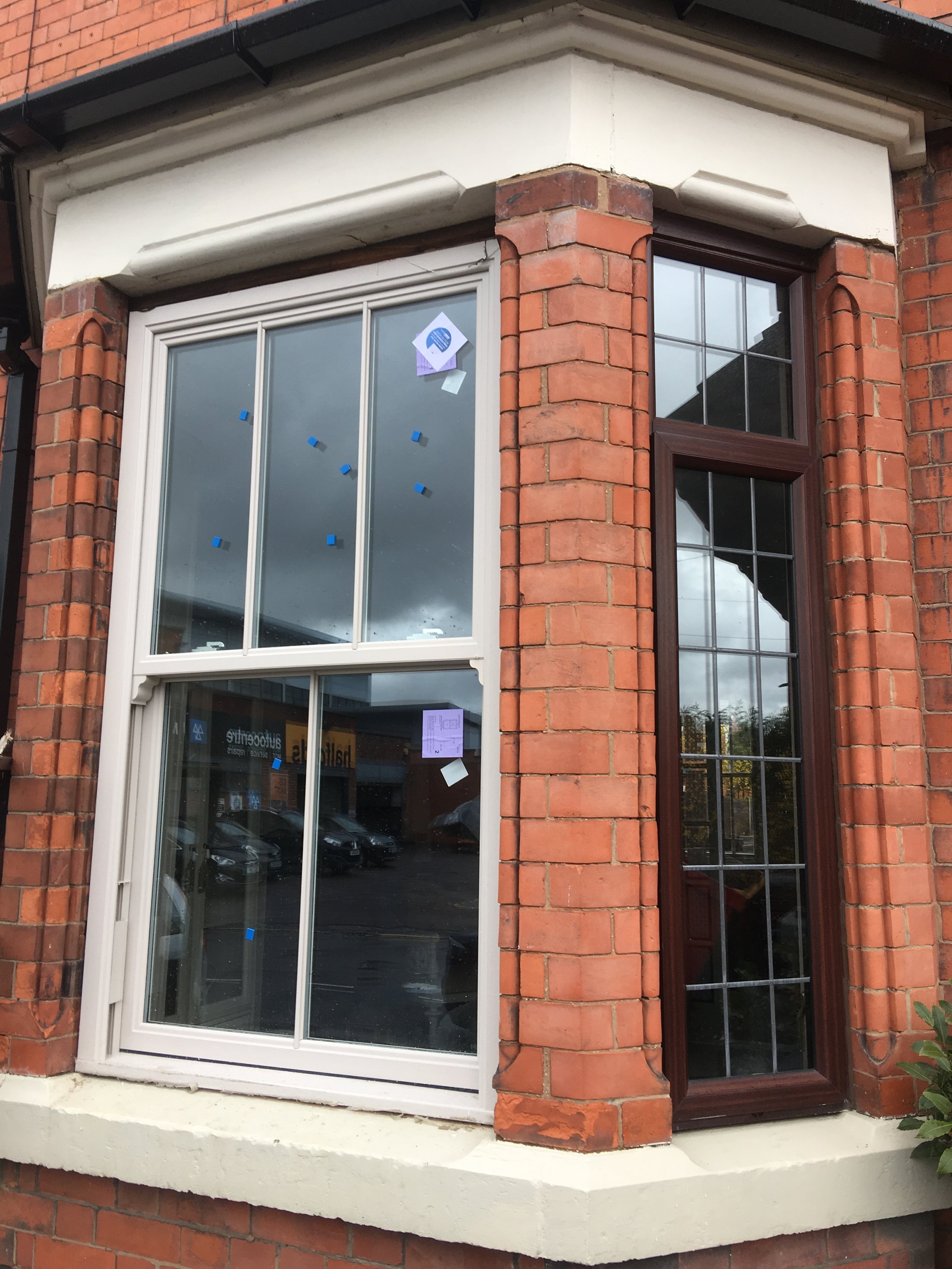 old and new upvc sash windows