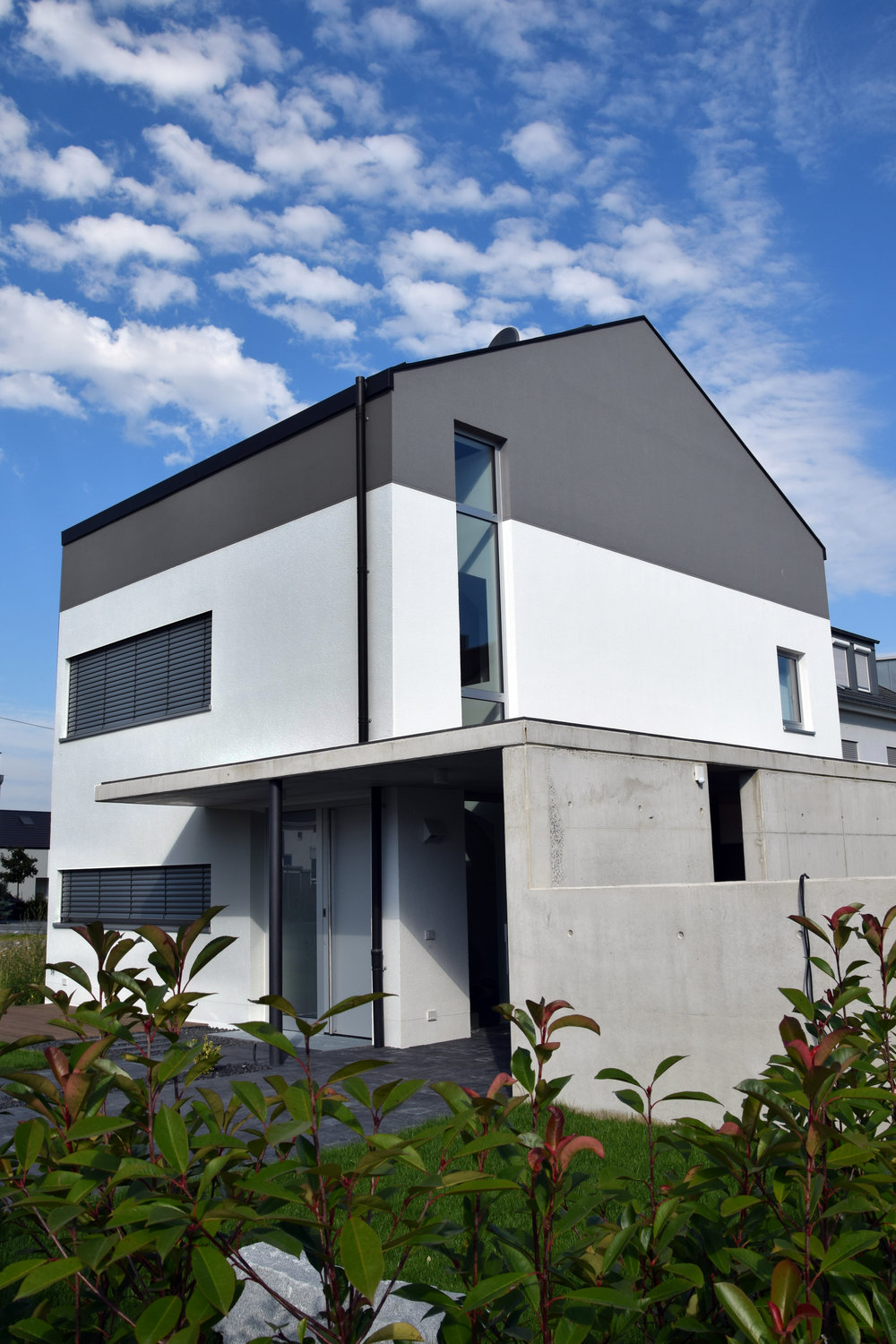 Außergewöhnliches Haus in Grau und Weiß - Architekt Hofbauer