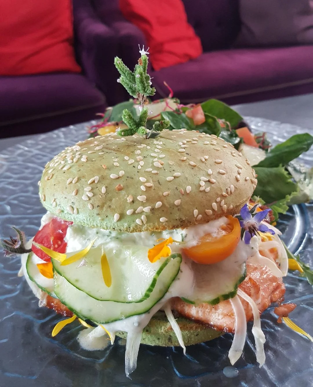 Hamburger au saumon 