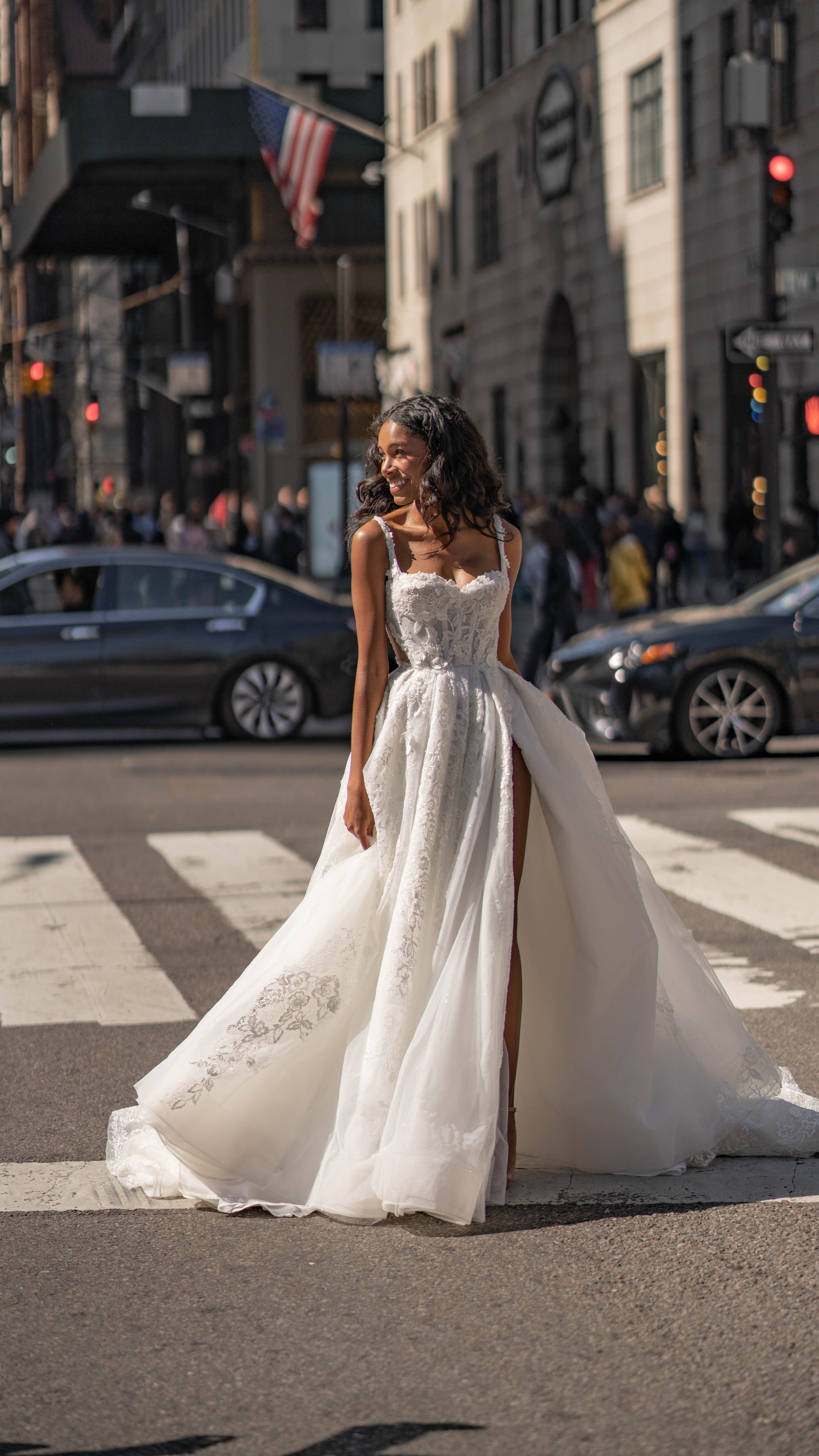 knee length dresses for ladies Playful And Romantic 3D Floral Bridal Mini Dress