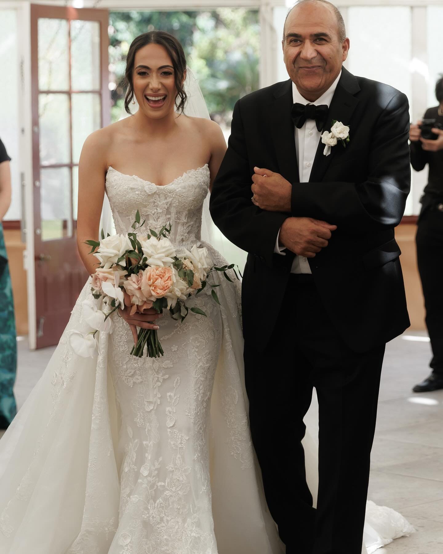 Every step filled with love 🤍

Witnessing the magic of a father-daughter walk down the aisle, never gets old. Congratulations to our beautiful Yasmin on her special day! 🥂
She looked absolutely spectacular in her customised &lsquo;Esm&eacute;e&rsqu