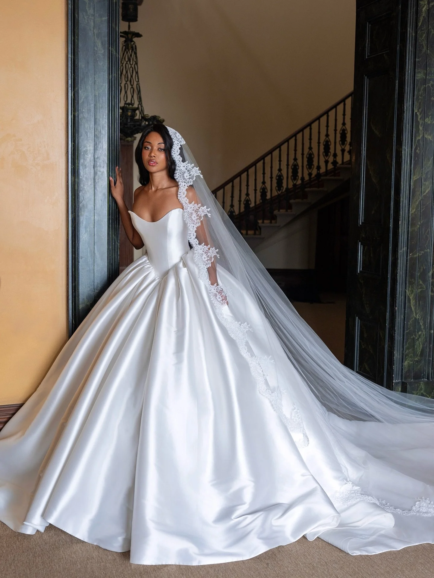 Meet M A N O N ✨ 

A modern take on timeless grandeur &mdash; sculpted in luminous Mikado with a sleek bodice and voluminous folds that move like art. Her clean strapless neckline and wavy backline strike the perfect balance of power and grace. 

Sop