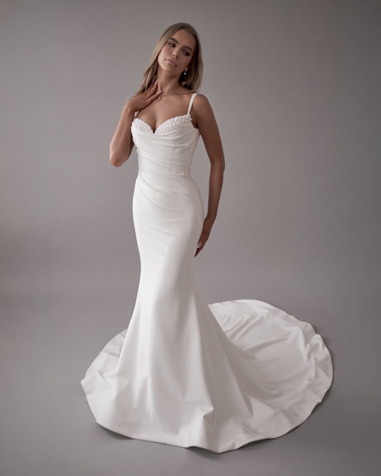 knee length dresses for ladies Carmen Embellished Mini Bridal Dress Sydney