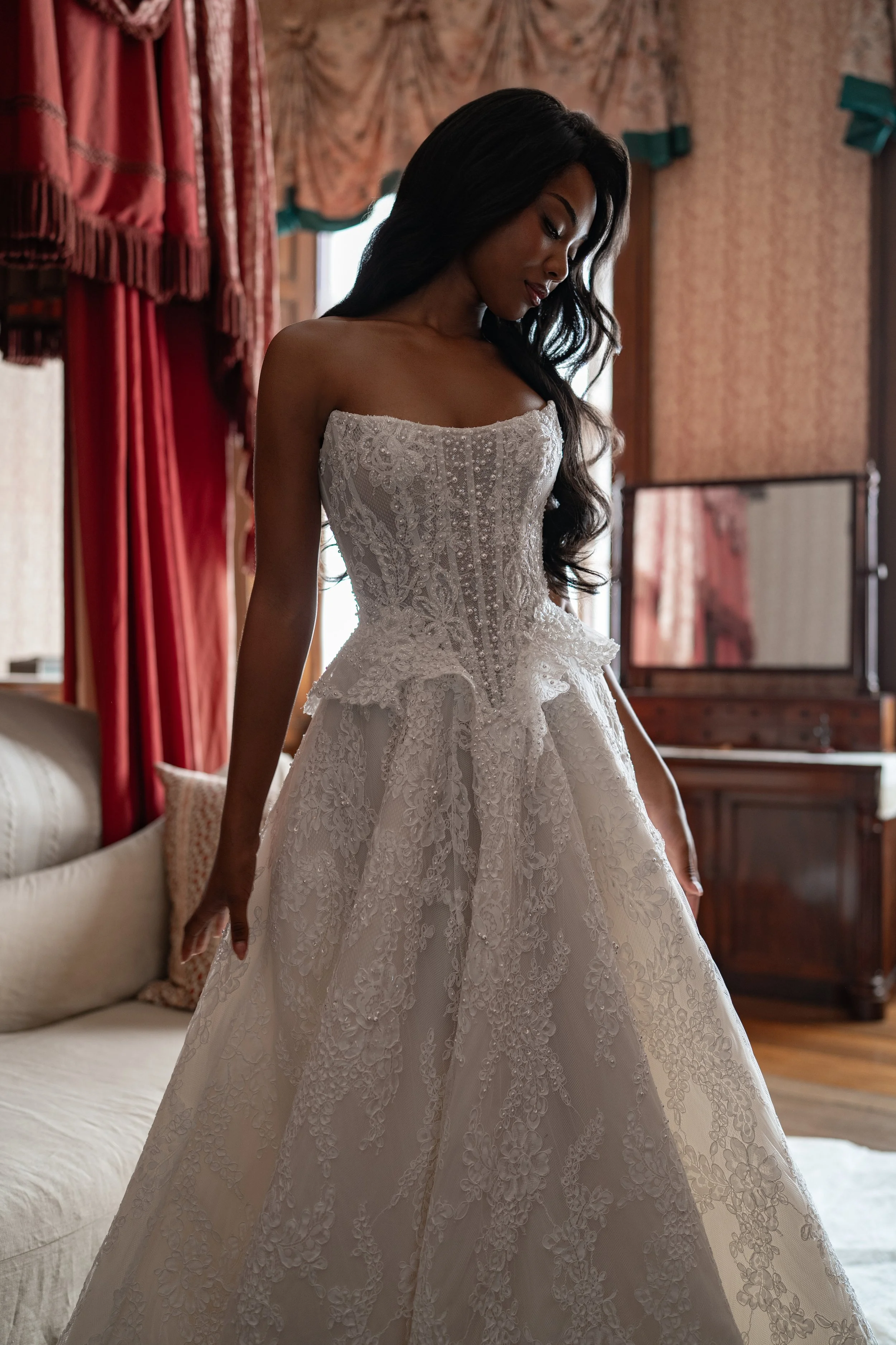 white christmas dresses Sophia Tolli satin Wedding Dress tulle lace A-line trumpet main image 0