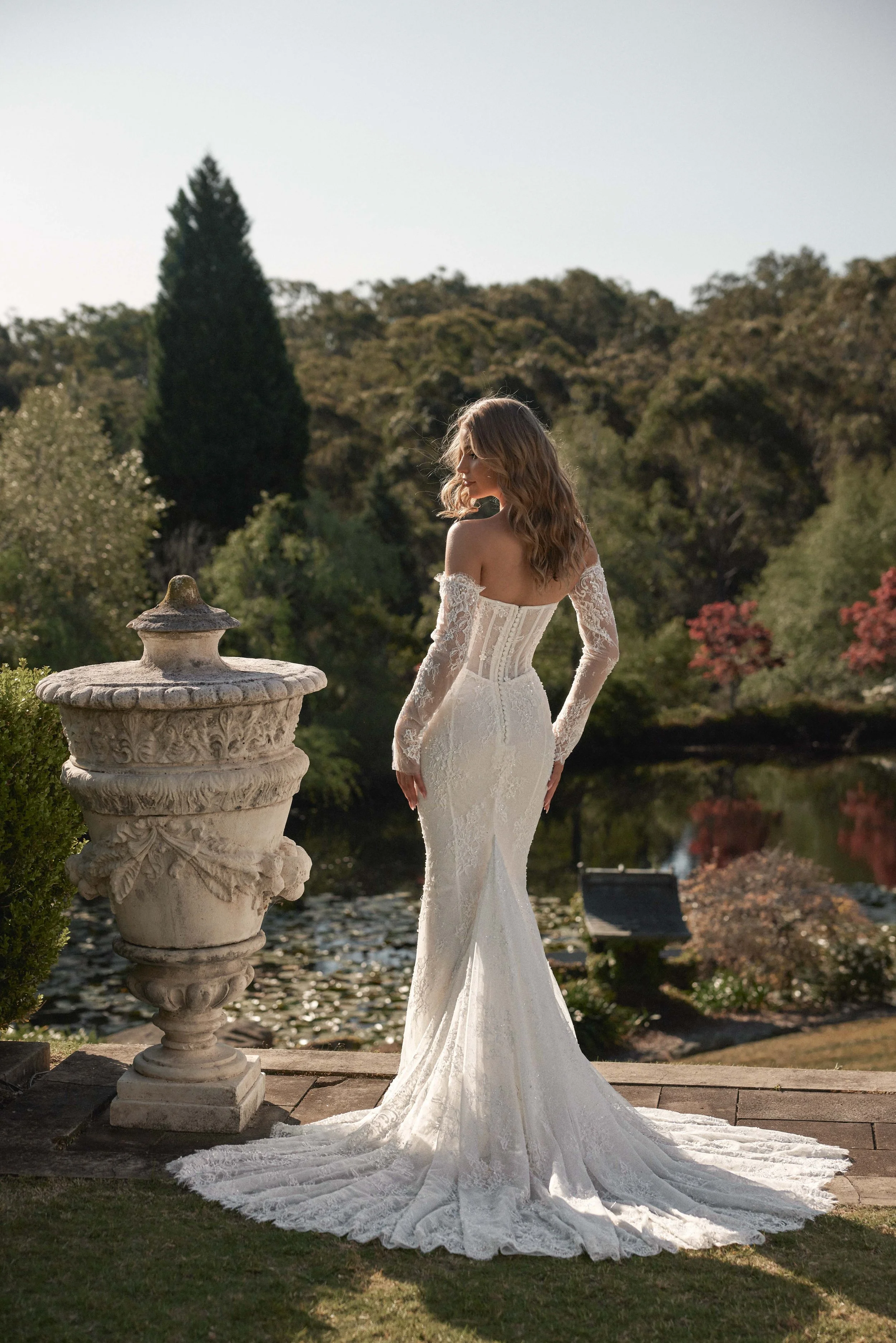 lucille lace maxi dress LUCILLE - Embroidered open back maxi dress with mini shorts by SIEDRS