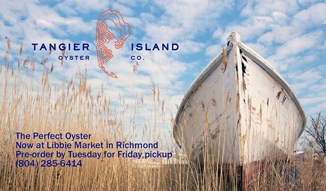 The Perfect Oyster. Now at Libbie Market in Richmond. Pre-order by Tuesday for Friday pickup.