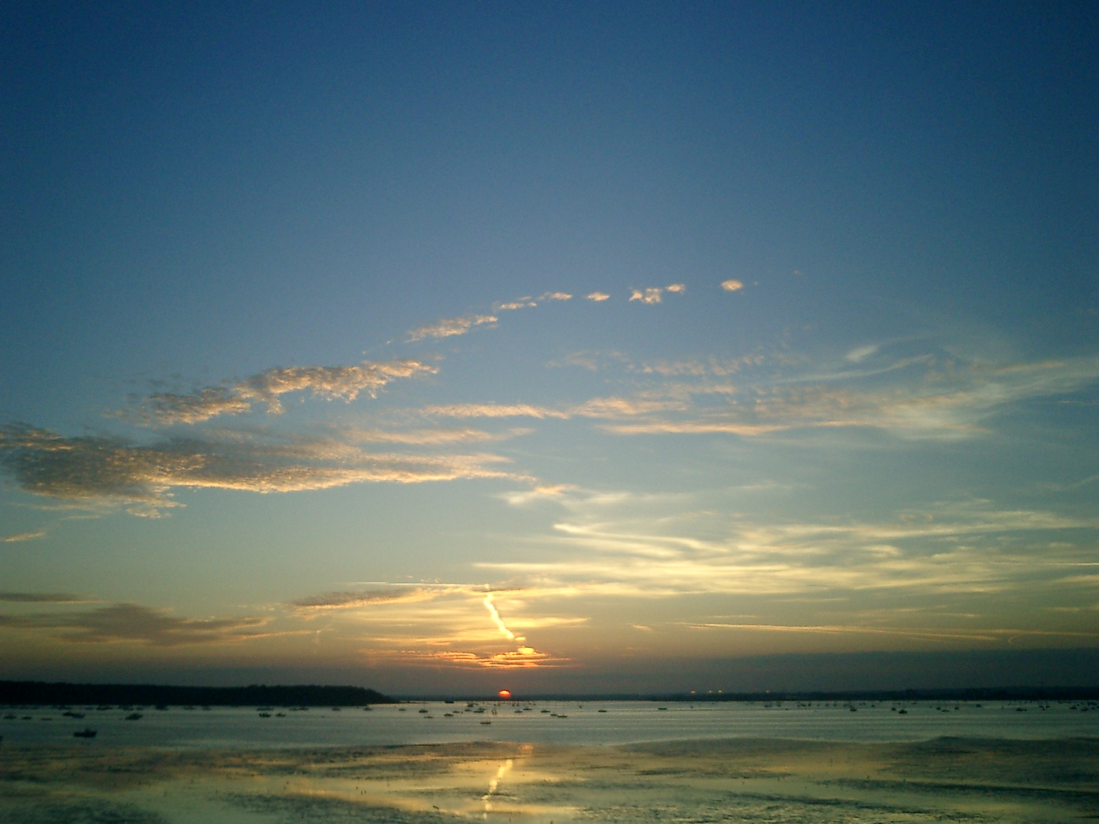 Sunset over Poole Harbour.