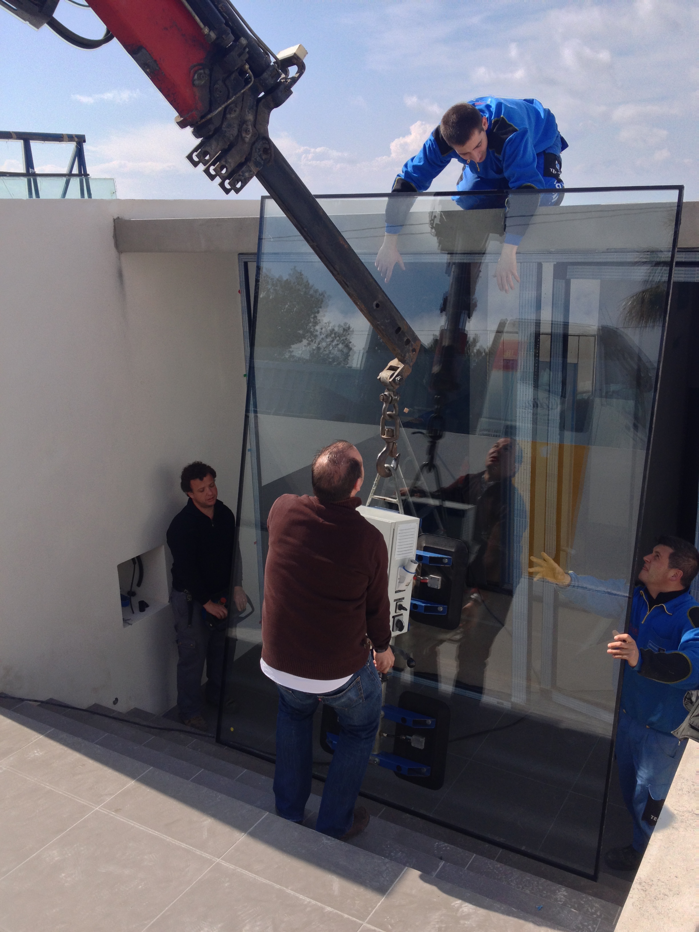 Placing the large double glazed panel at the main entrance.