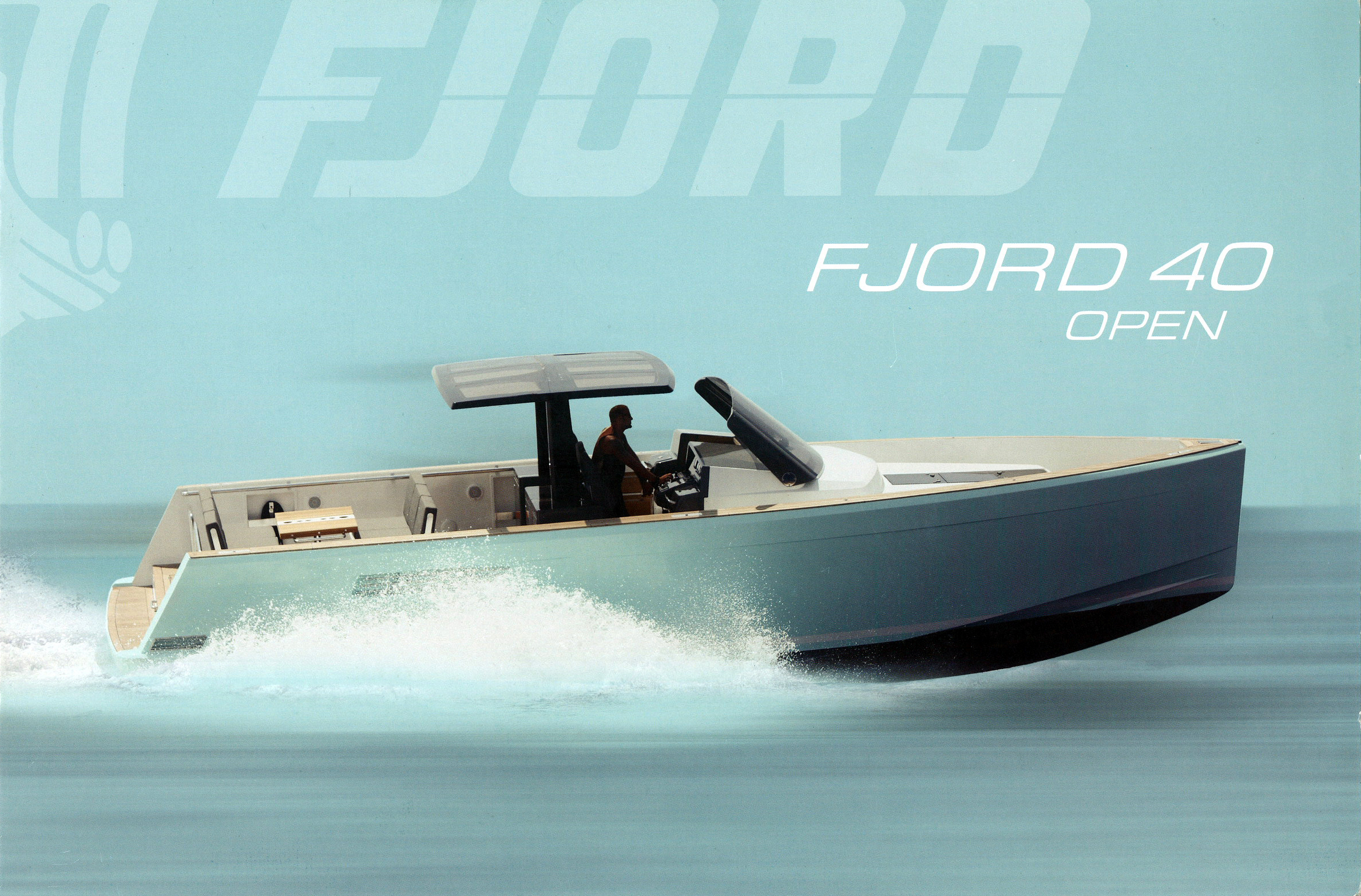 Fjord 40 Open being photographed in Ibiza for thew Fjord catalogue now named VA Va Voom , It was hull number 7 of the Fjord Open 40 range.