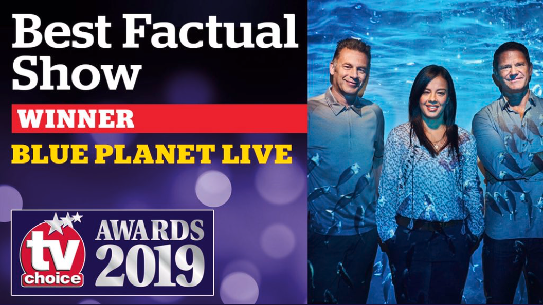 The award for Best Factual Show goes to Blue Planet Live. Congratulations to our clients Steve Backshall and Liz Bonnin.
