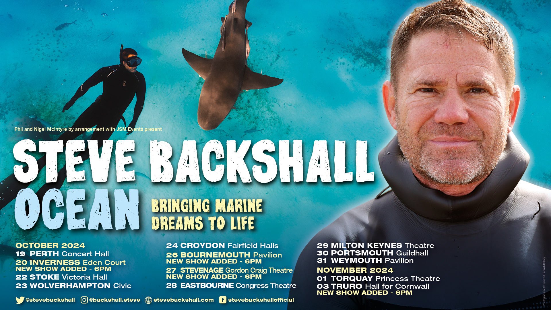 Steve Backshall – New Tour Dates Added! — Jo Sarsby