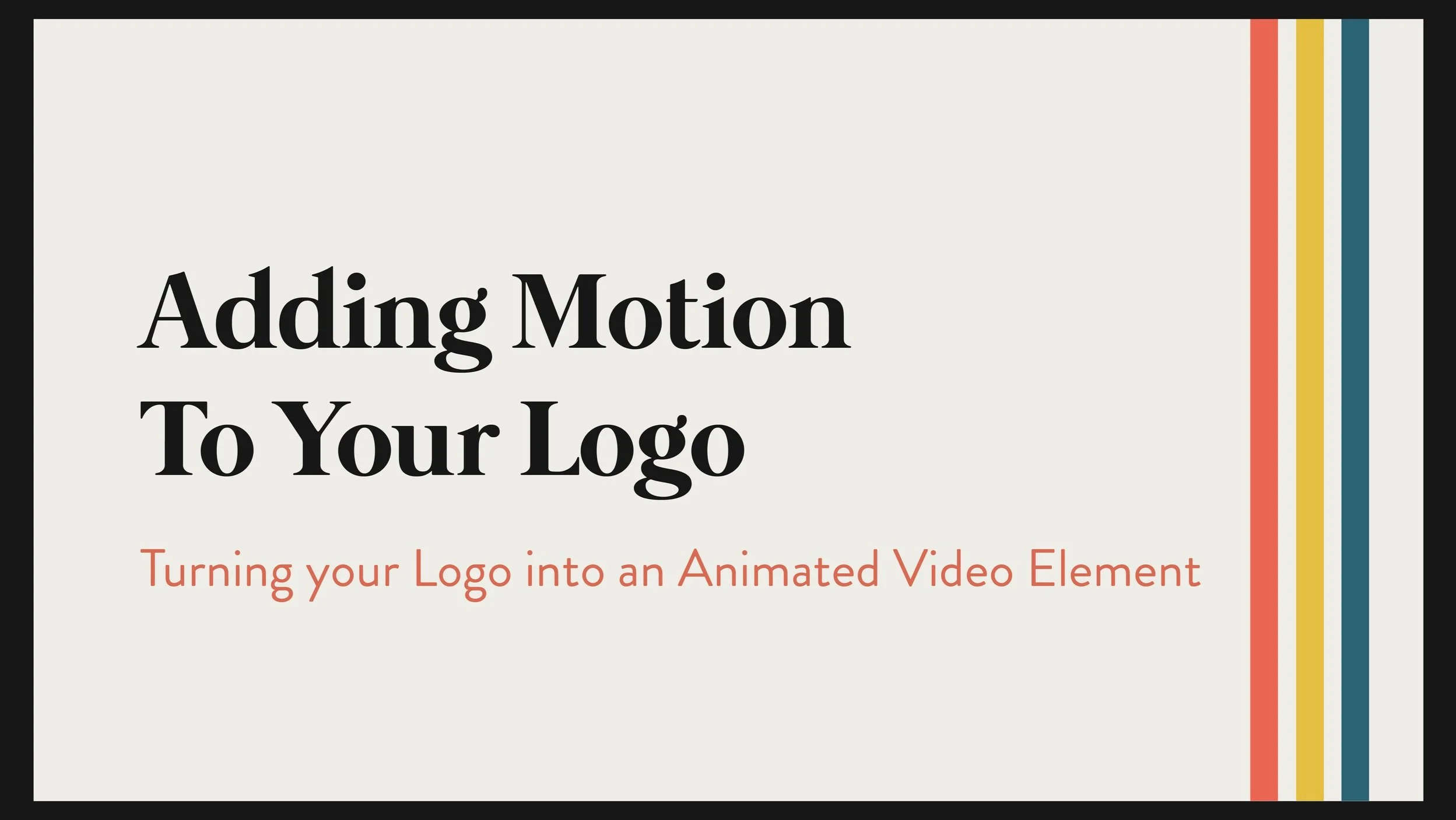 Animating Your Logo