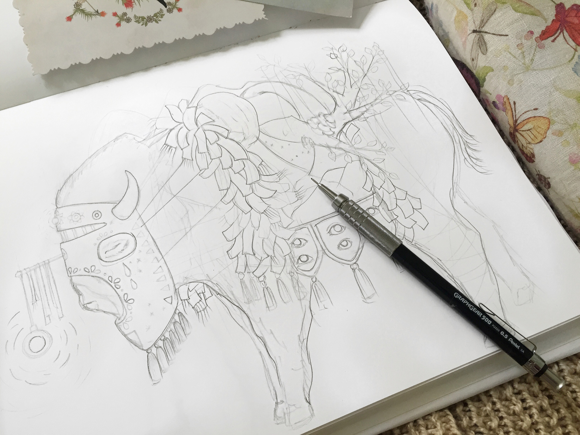  Abyssal beast sketch. In progress illustration 