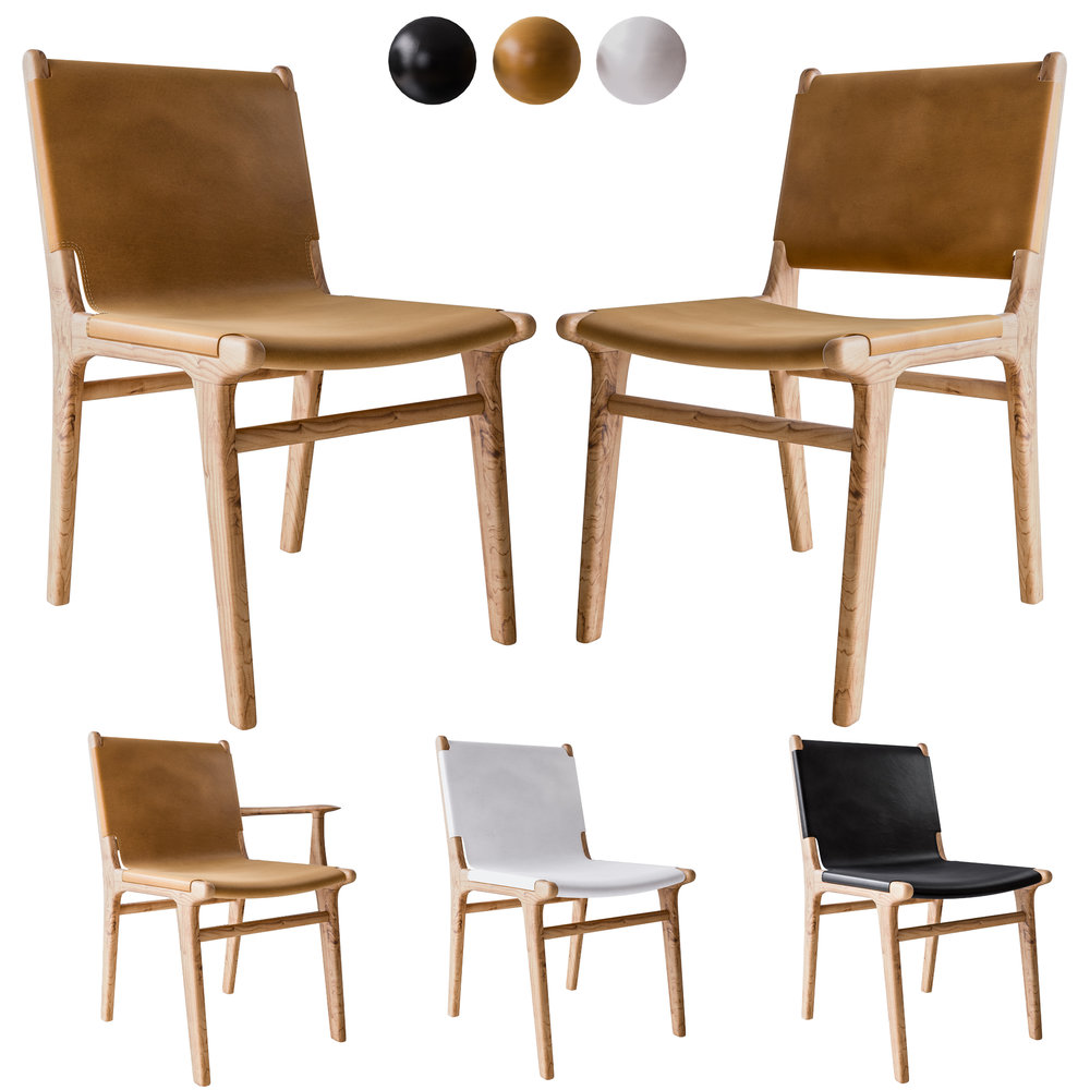 Flat And Sling Leather Dining Chairs, Leather Wood Dining Chairs