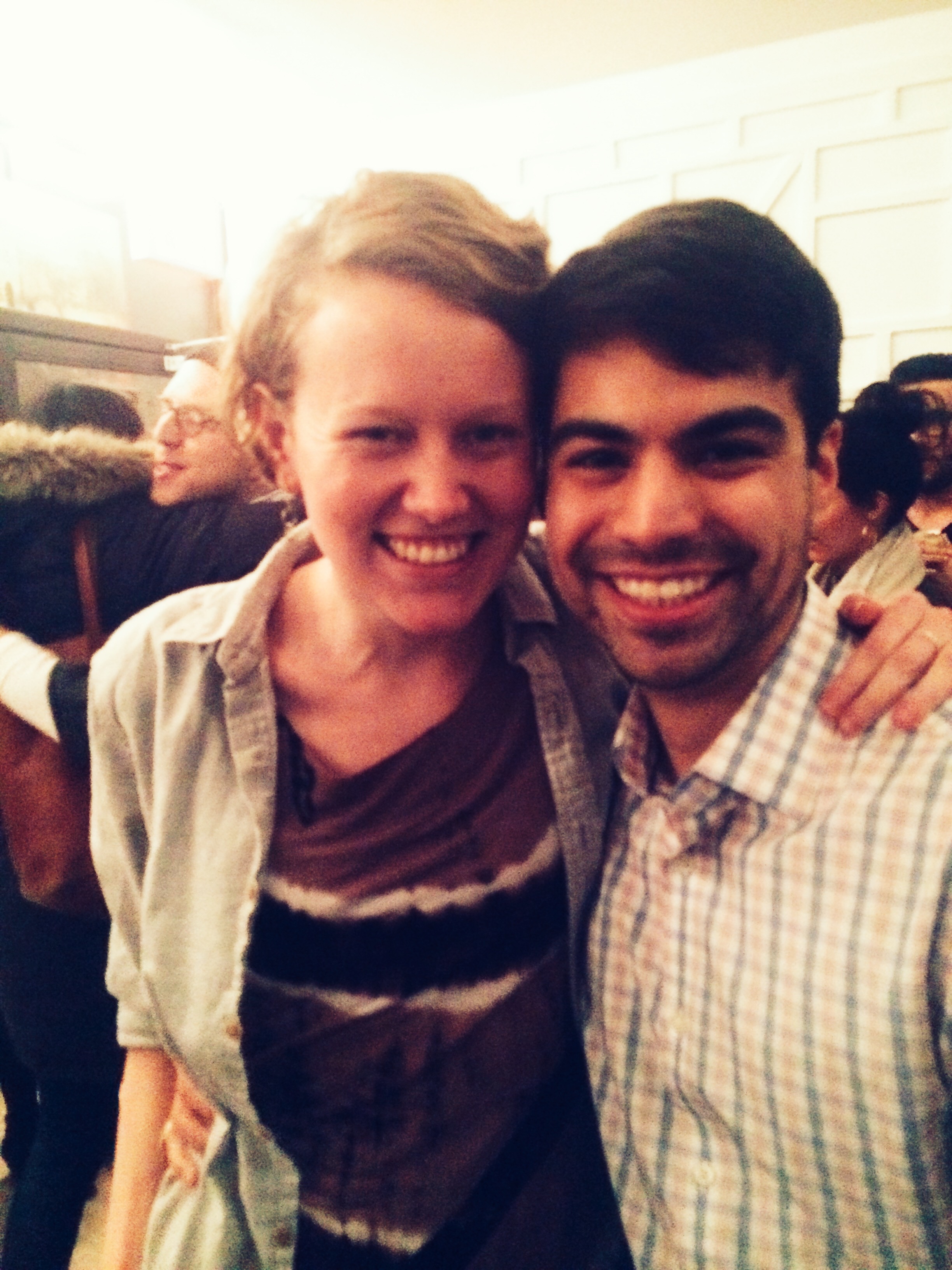 Kate Doyle, assistant fiction editor, and Andy Sanchez, interviews editor. They happen to be in love.