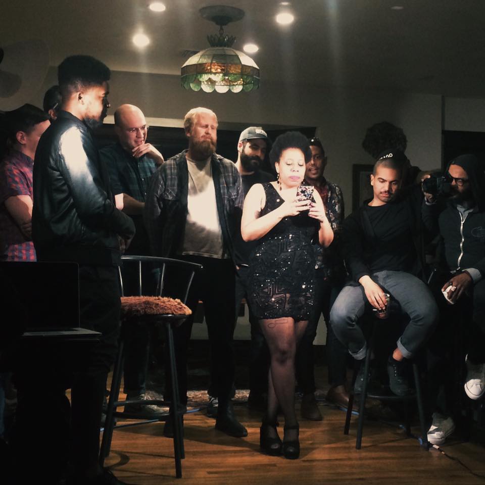 Morgan Parker and her many husbands perform at an offsite reading.