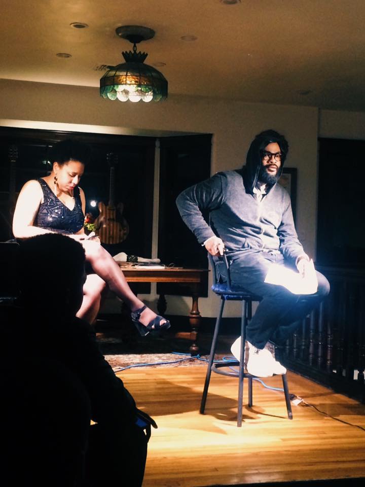 Jerriod Avant, former ONSQU editor, reading with Morgan!
