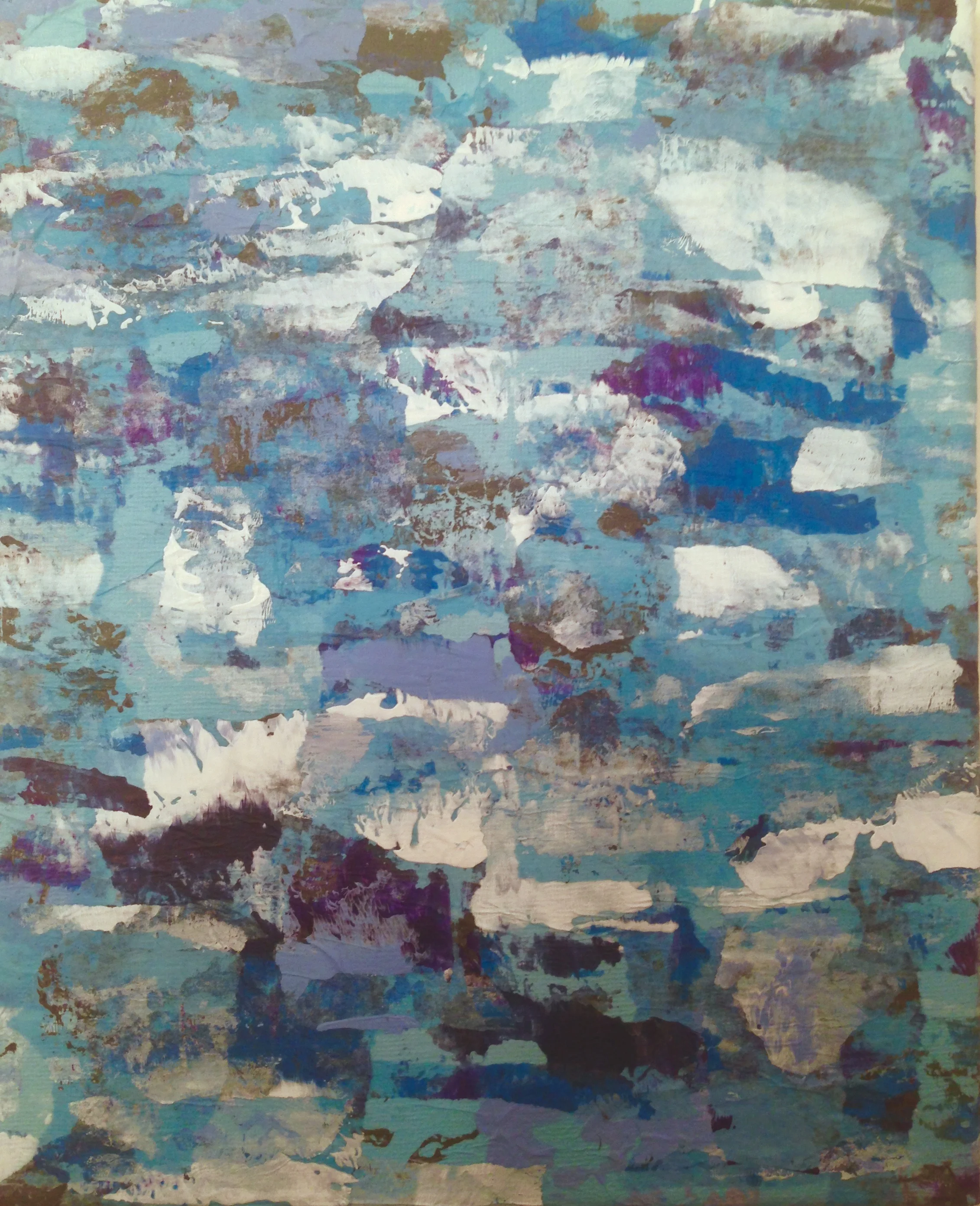Cloud Water: Mixed media on canvas