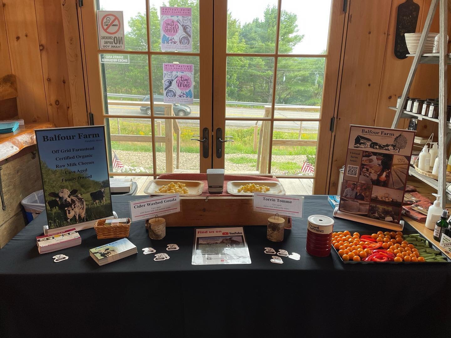 The cheese is ready! The wine is ready! Come on over to @wildgracefarmstore  and sample our Torrin Tomme, Cider washed Gouda; and a selection of wines from @wicked.wines