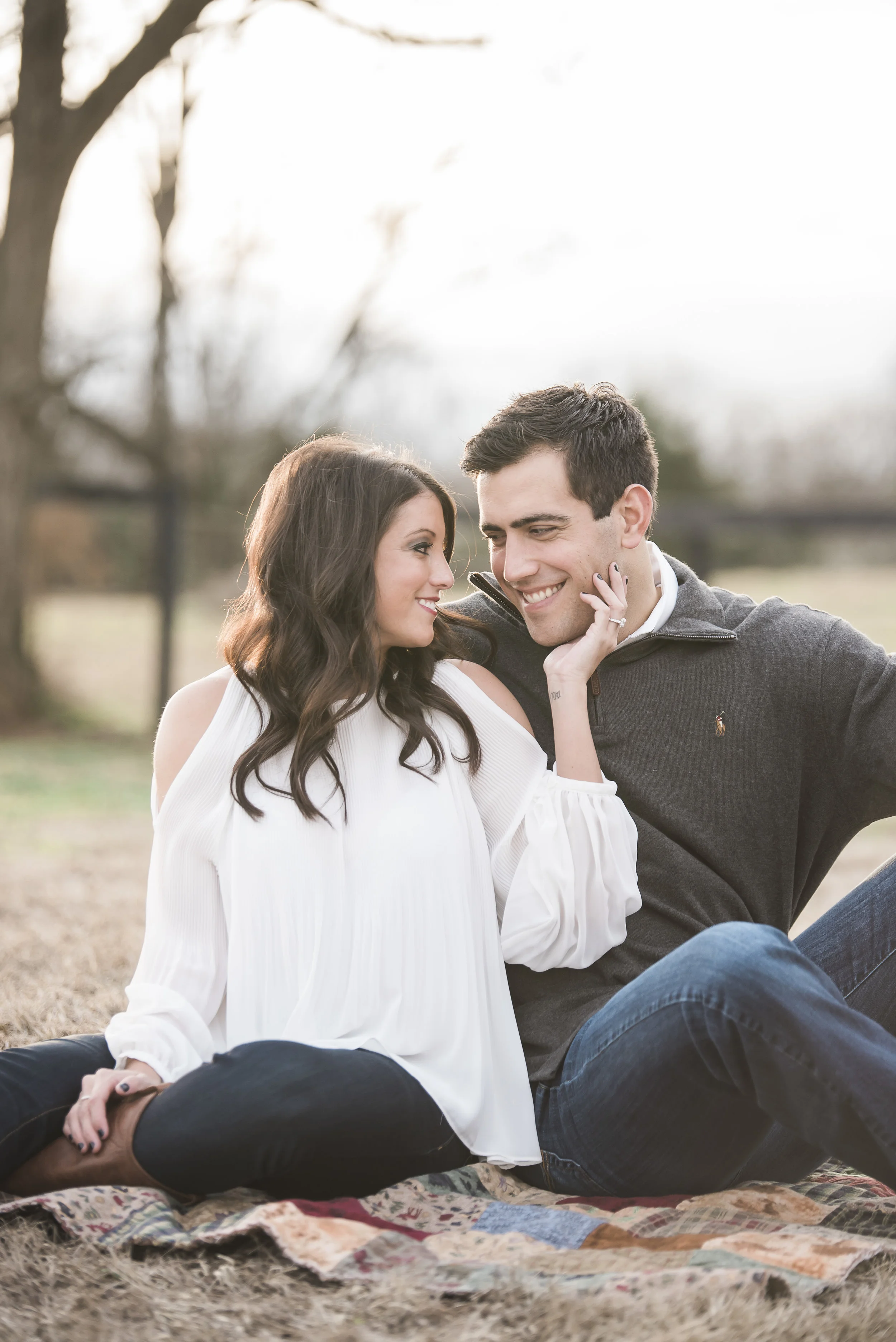 Krista + Cole | Lovers Lane Tree Farm Winter Engagement Session 