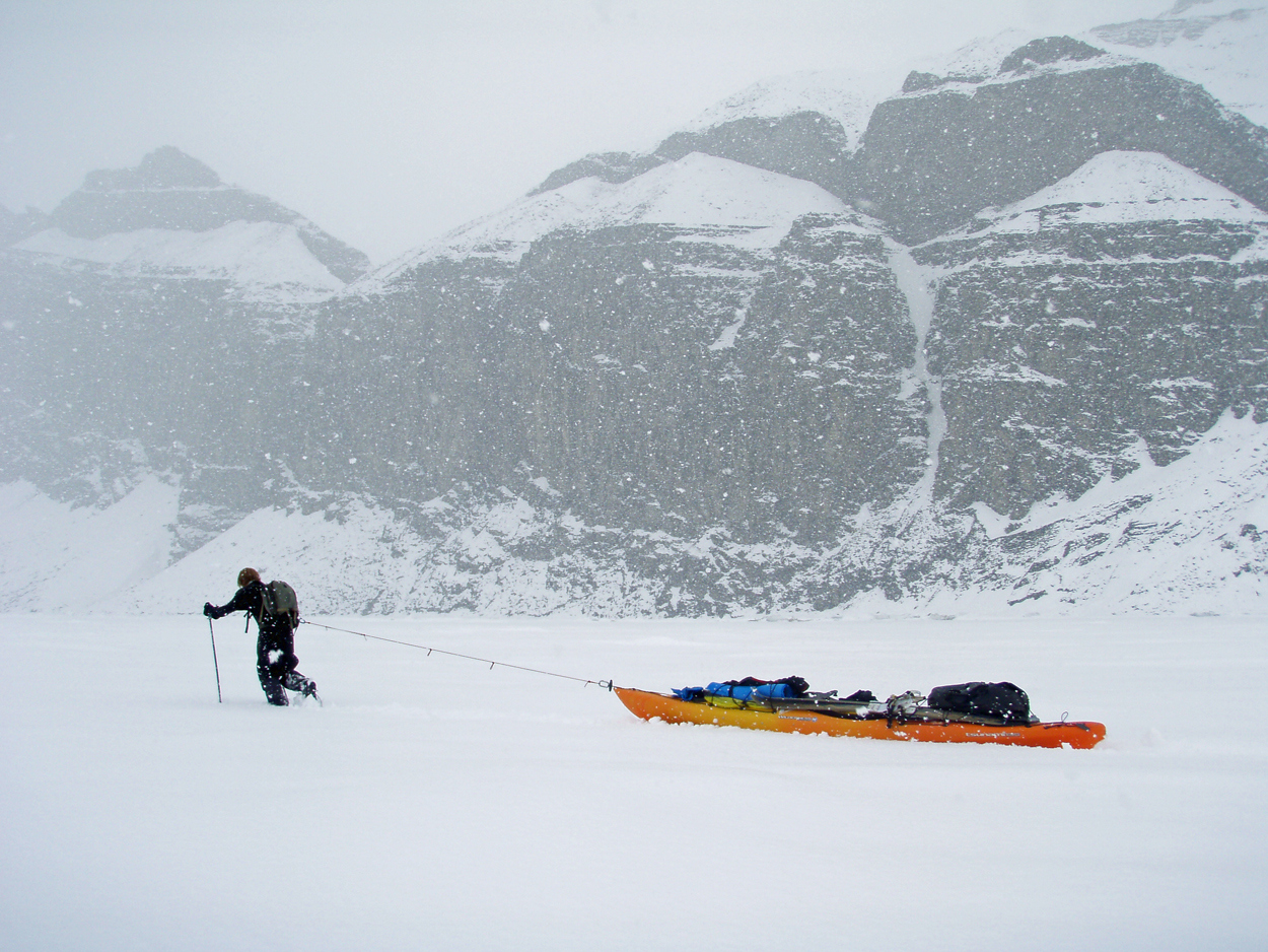 Flat ice and snowstorm
