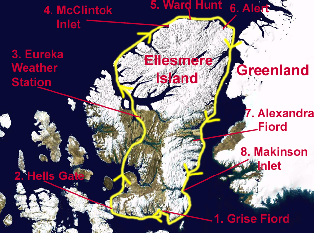 Ellesmere Route Map
