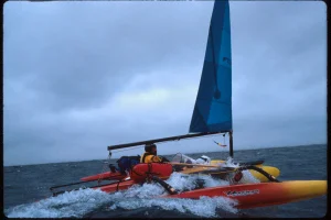 On the open ocean.