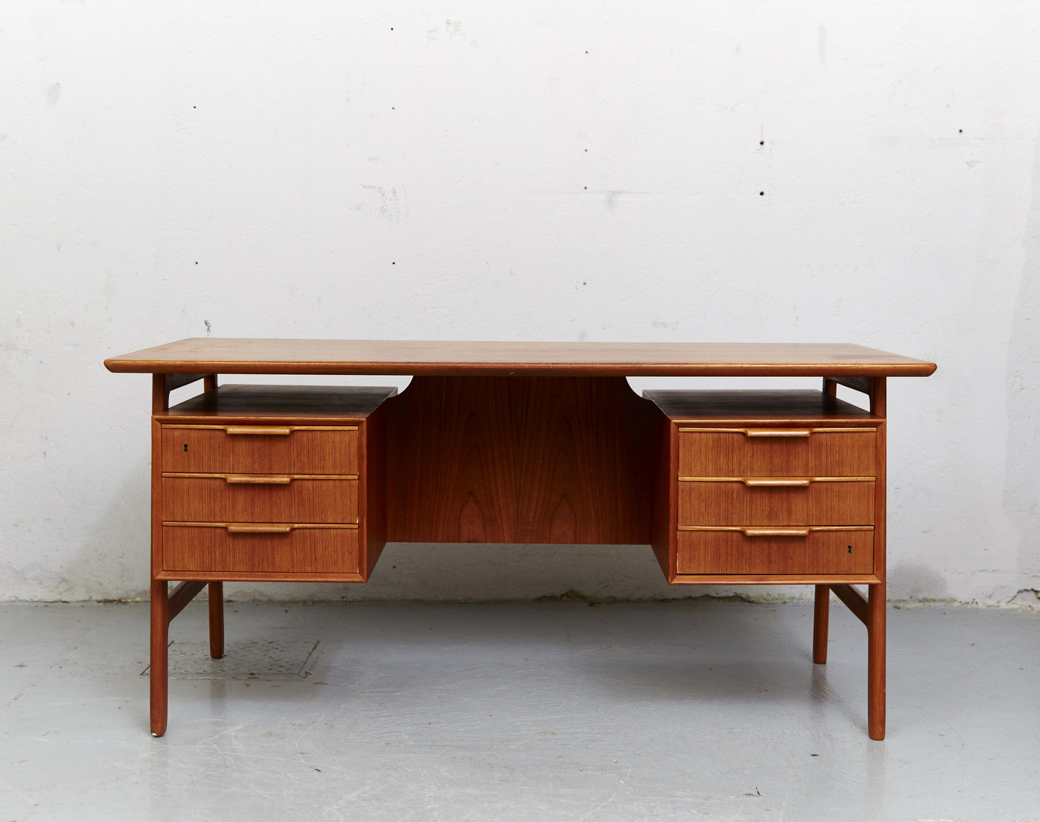 Gunni Omann Mid Century Teak Desk 75 For Omann Jun Eilers