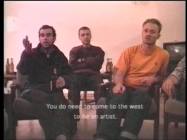 DV single channel total duration 20 min. Under the guidance of artist Joroslaw Kozlowski, 16 artists from Rijksakademie ( 11 different nationalities) stayed for 10 days in the village SKOKI, in Poland. Supposedly making art, we discuss our works, t