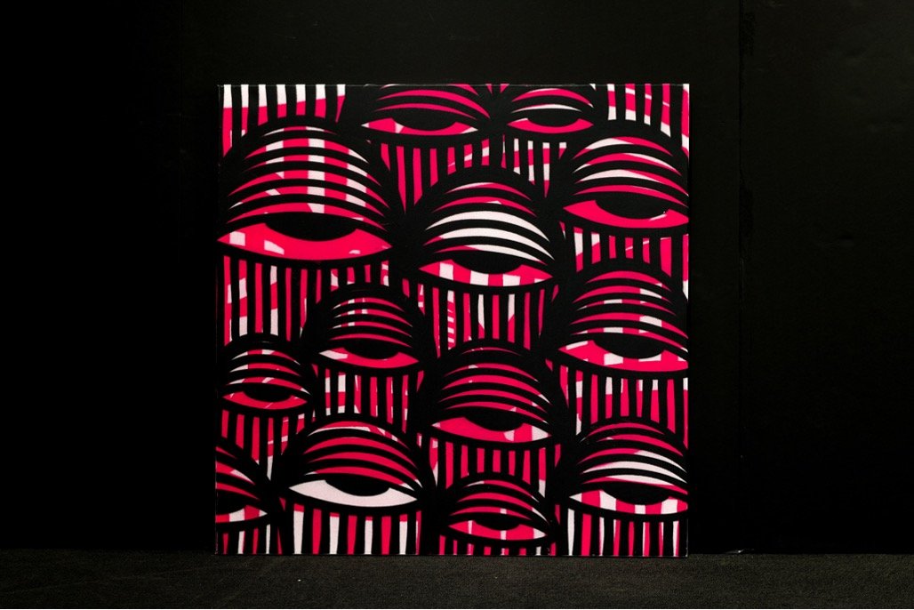 Black and Pink on Canvas