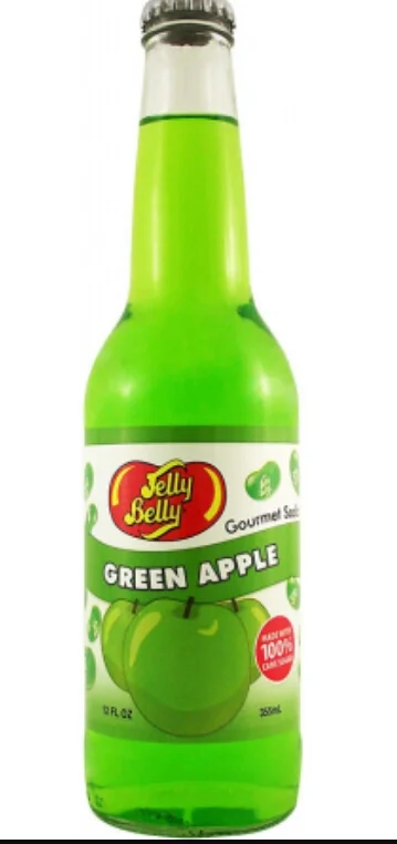 Delicious green apple jelly belly soda Pop!