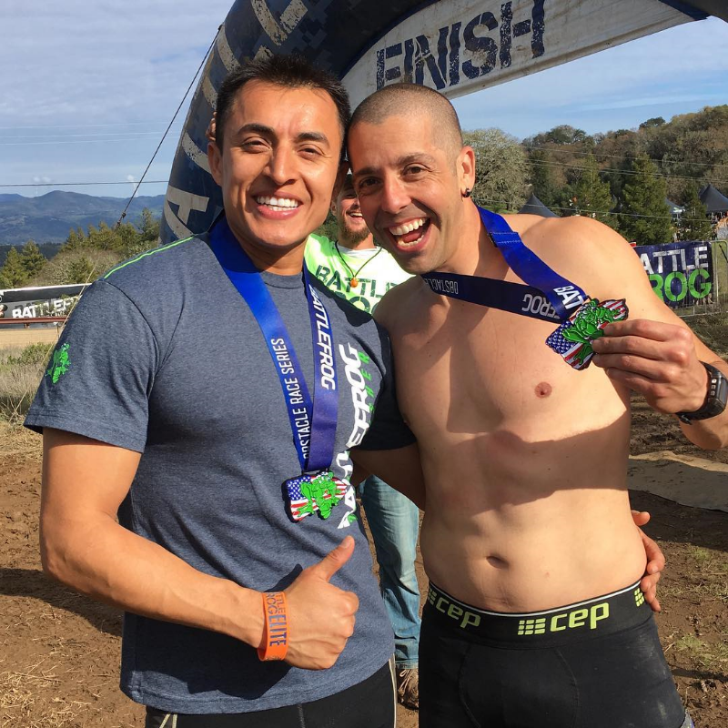 My friend Horacio Pastor and I celebrating our finish! Follow him on Instagram as hpx_ocr to see more about his experience. 