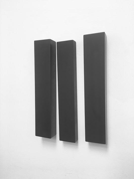 Distilled Forms and Color After Barbara Hepworth , 2019, solid graphite, dimensions variable.