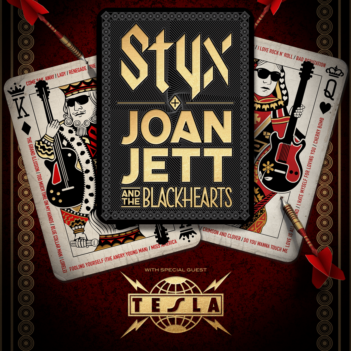 We were given access to photography Styx and Tesla only. Joan Jett denied media passes.