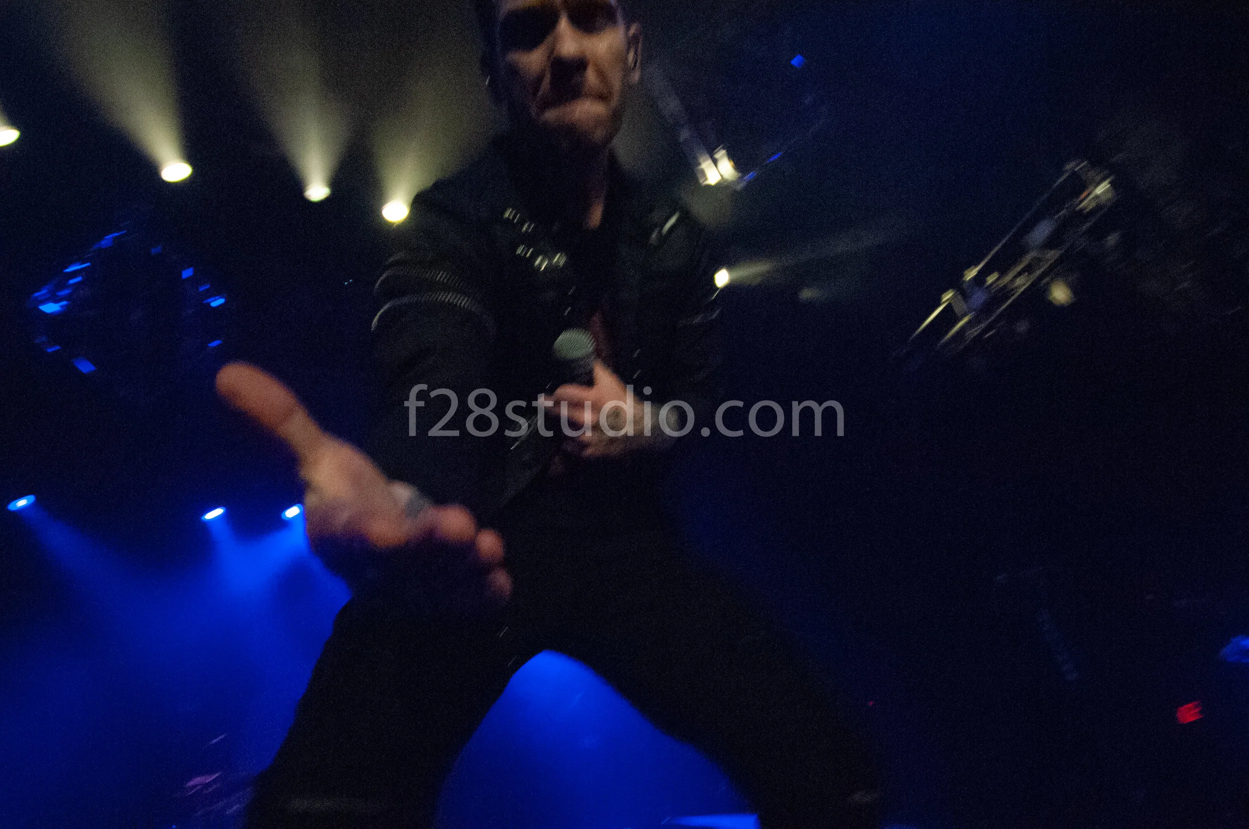 Brent Smith reaching down to shake my hand