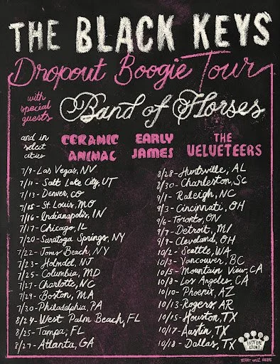 THE BLACK KEYS TOUR DATES WITH BAND OF HORSES!