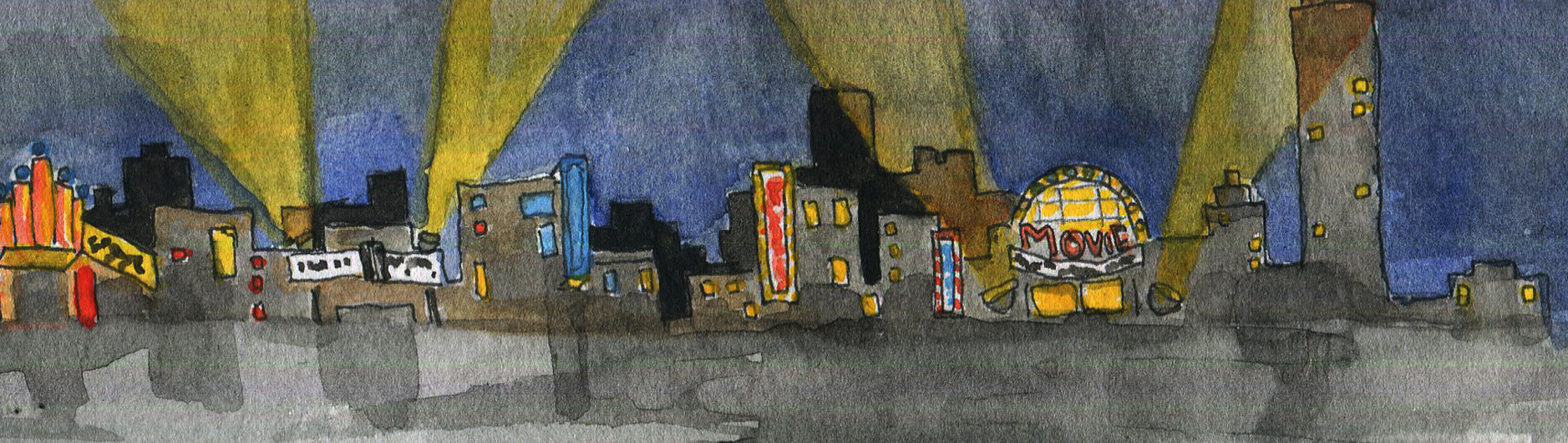 Original art for NYCinefiles, art by Emma Tragert.