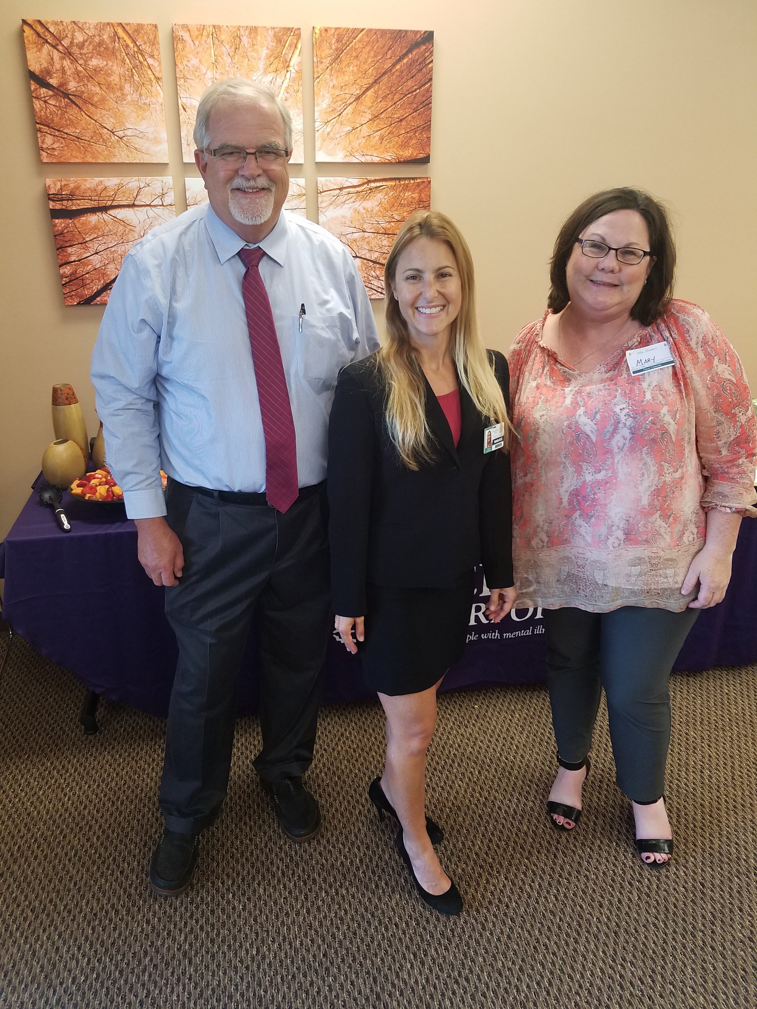 (L-R) Gary Hubbard , Vice President Vice President of Operations of Southern California and Arizona; Natalie Blair , Administrator; and Mary Woods , Regional Director San Diego County and Arizona