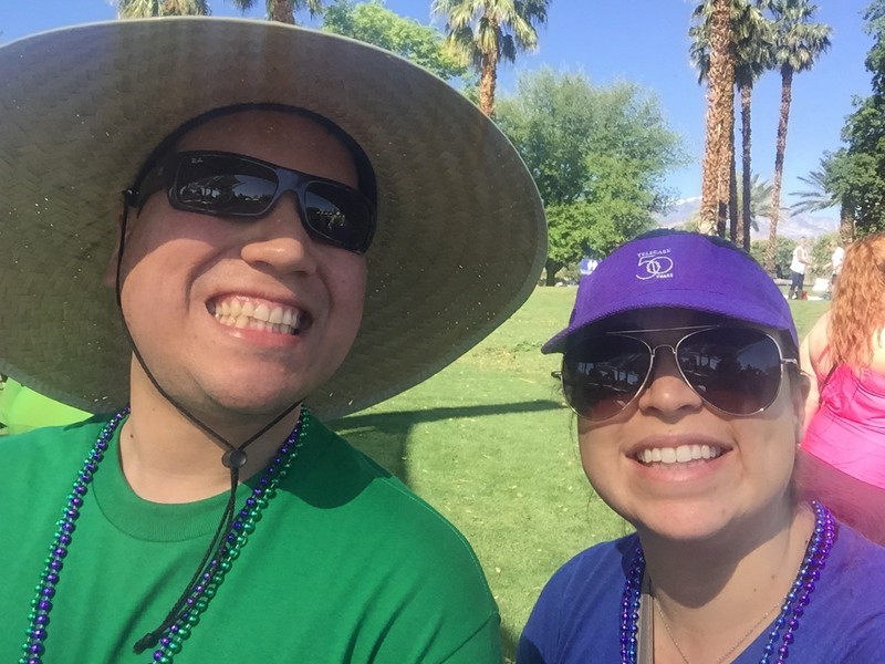  (L-R)  Kylie De La Torre ,&nbsp;Director of Rehabilitation; and  David Navarette , Peer Support Specialist, at the Out of the Darkness Walk on April 1, 2017. 