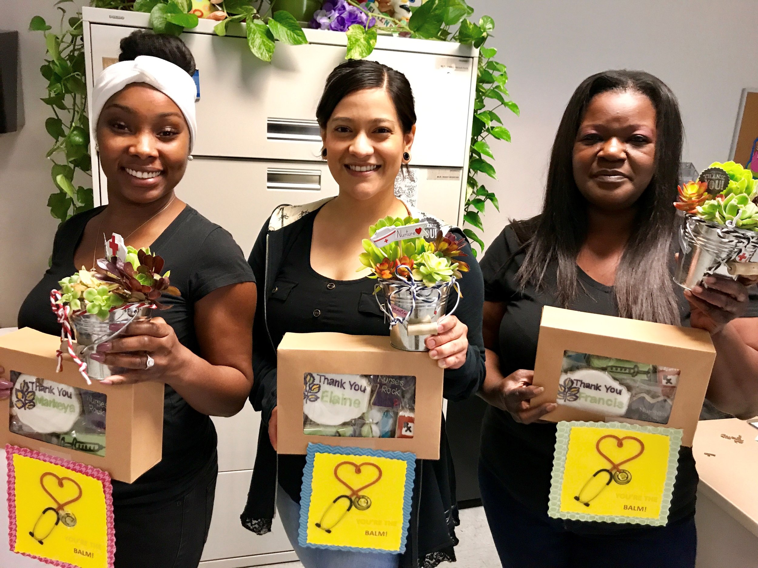 (L-R) Markeya Brown, Elaine Lopez, and Frances Gulley