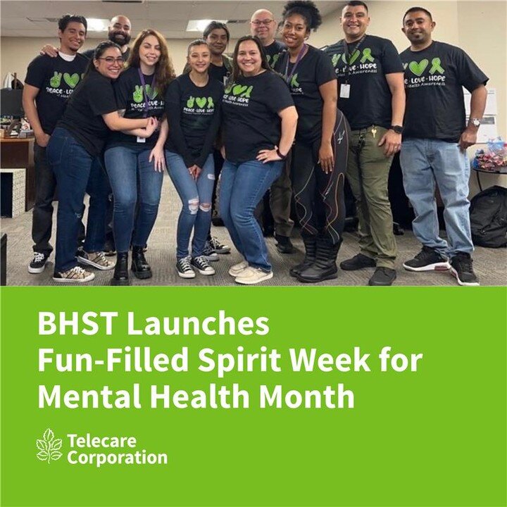 Peace. Love. Hope. 💚

Their shirts say it all this #MentalHealthMonth. 

You can head to telecarecorp.com/blog to explore the festivities organized by Telecare's BHST program, designed to celebrate Mental Health Awareness Month, including themed day
