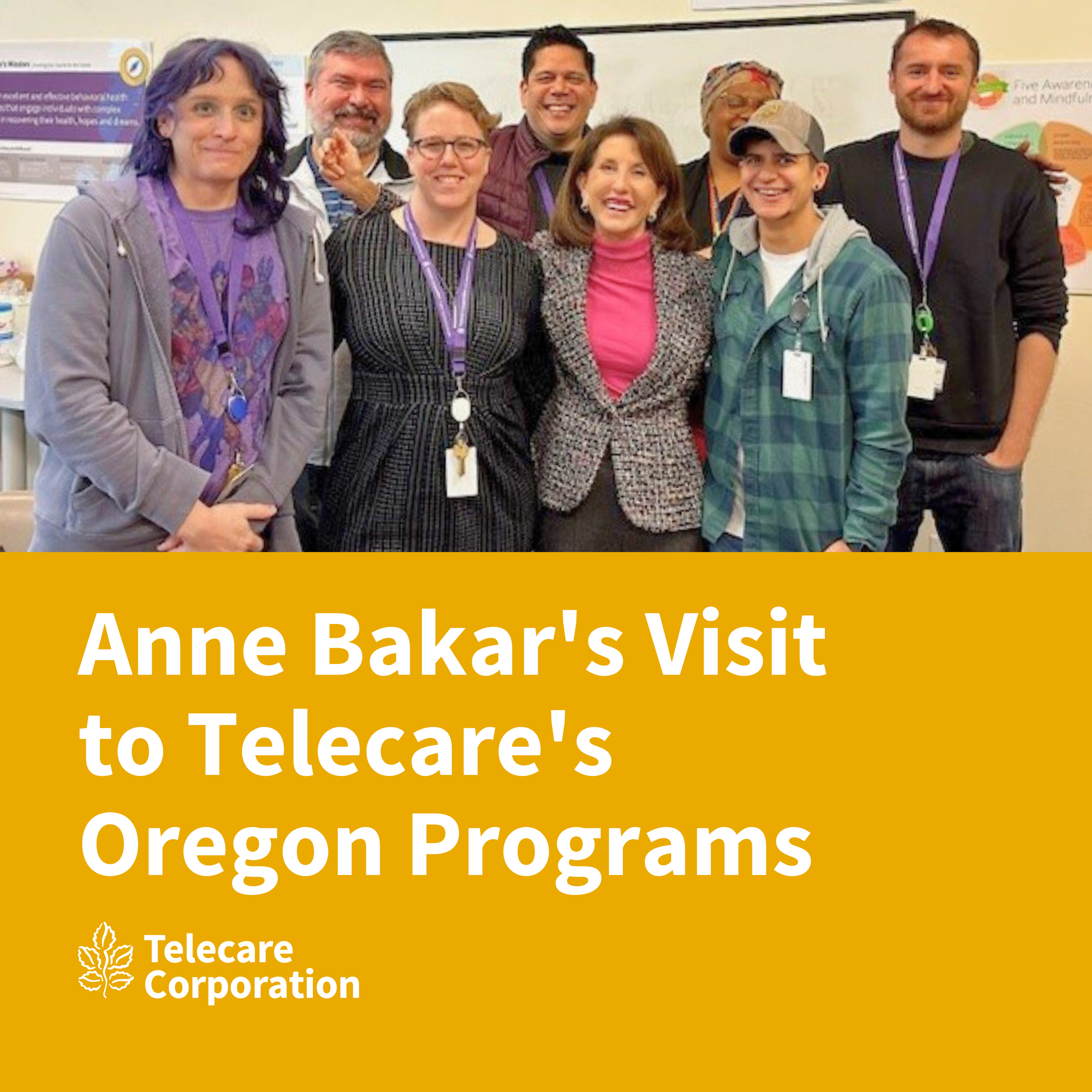 Anne Bakar's Visit to Telecare's Oregon Programs