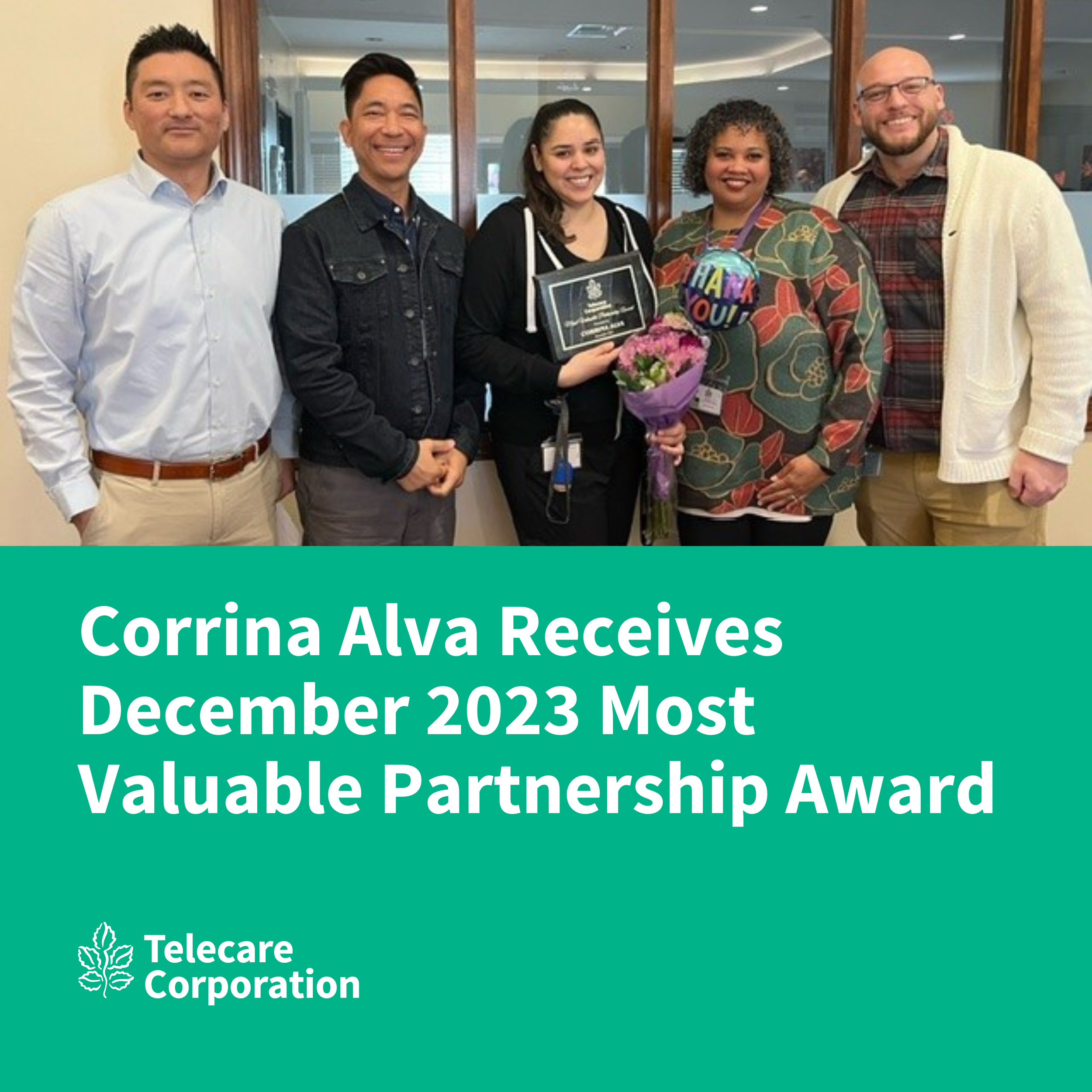Corrina Alva Receives December 2023 Most Valuable Partnership Award