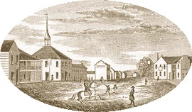 Drawn by Henry Howe in 1846 Central View in Piketon