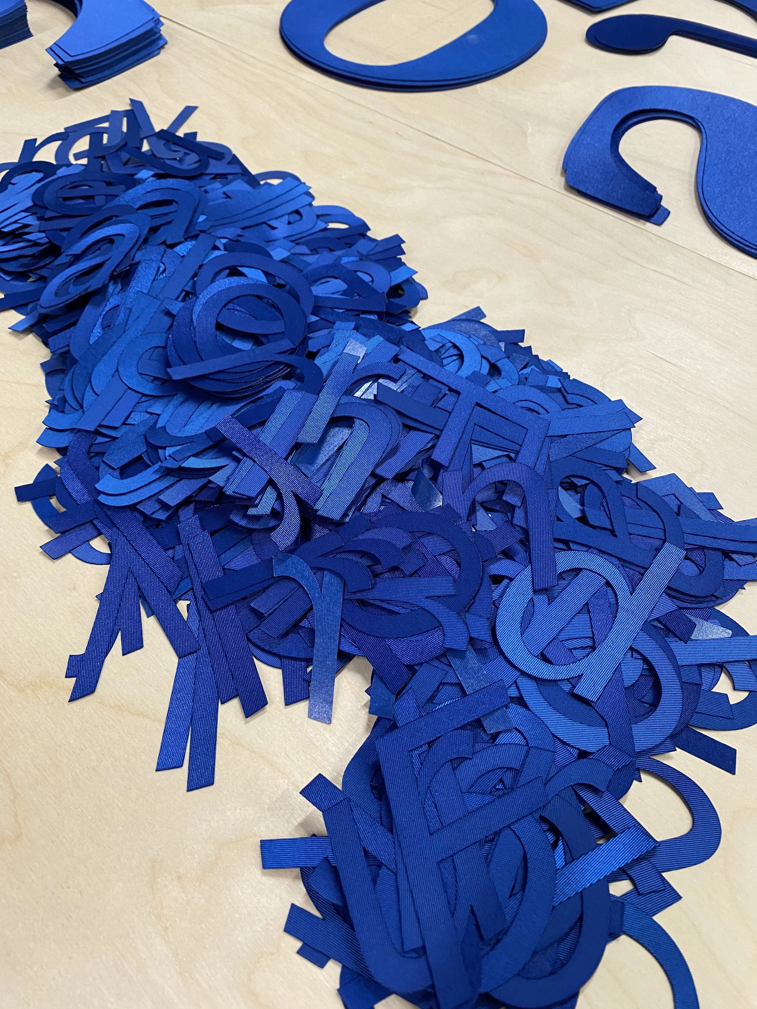 Laser cut poly twill